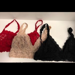 3 Lace Hanky Panky Bras Size Small S